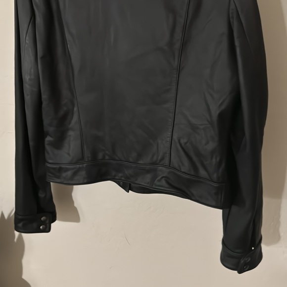 Vintage Nine West Black Leather Jacket - Size 12 - Picture 6 of 9